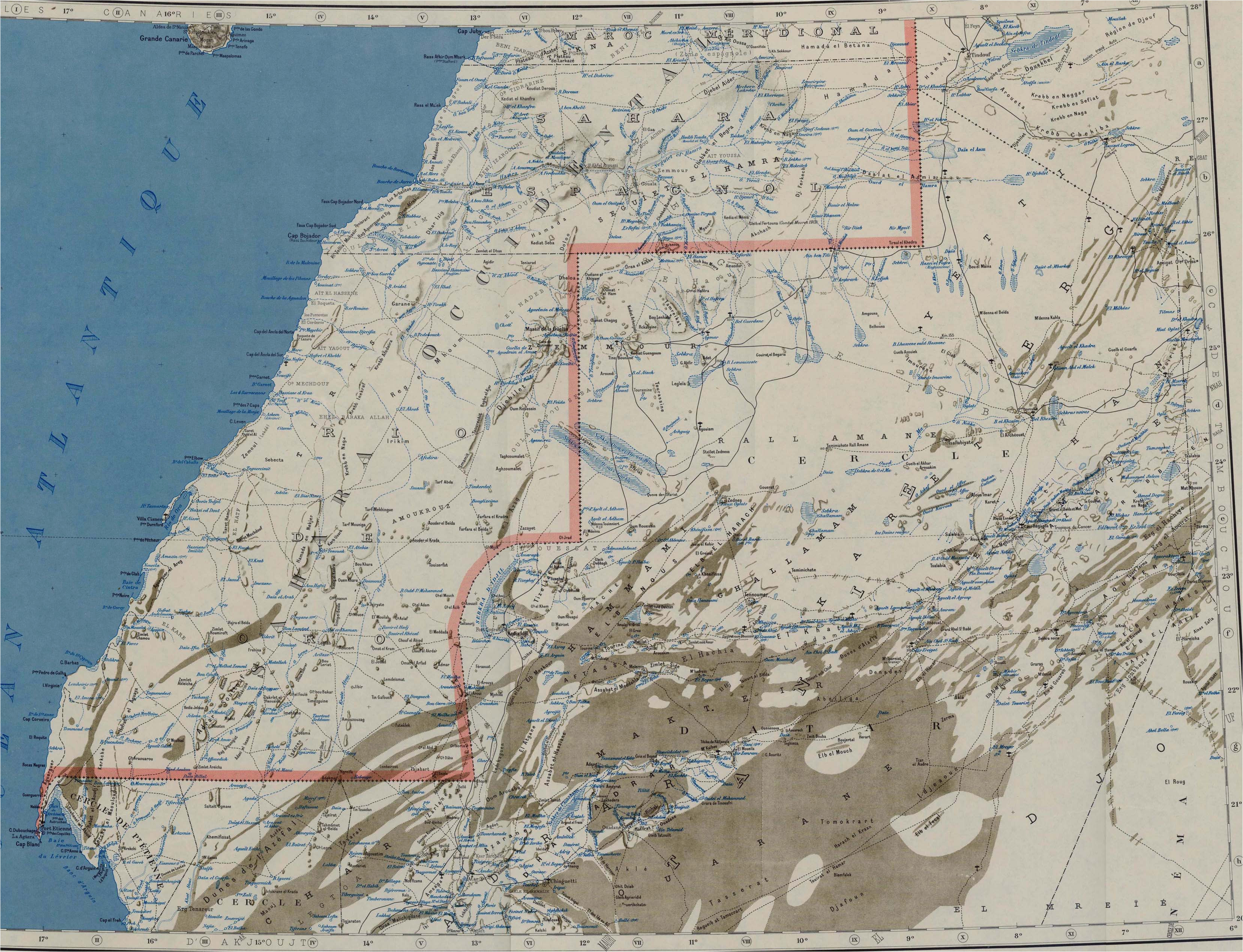 morocco maps perry castaa eda map collection ut library online