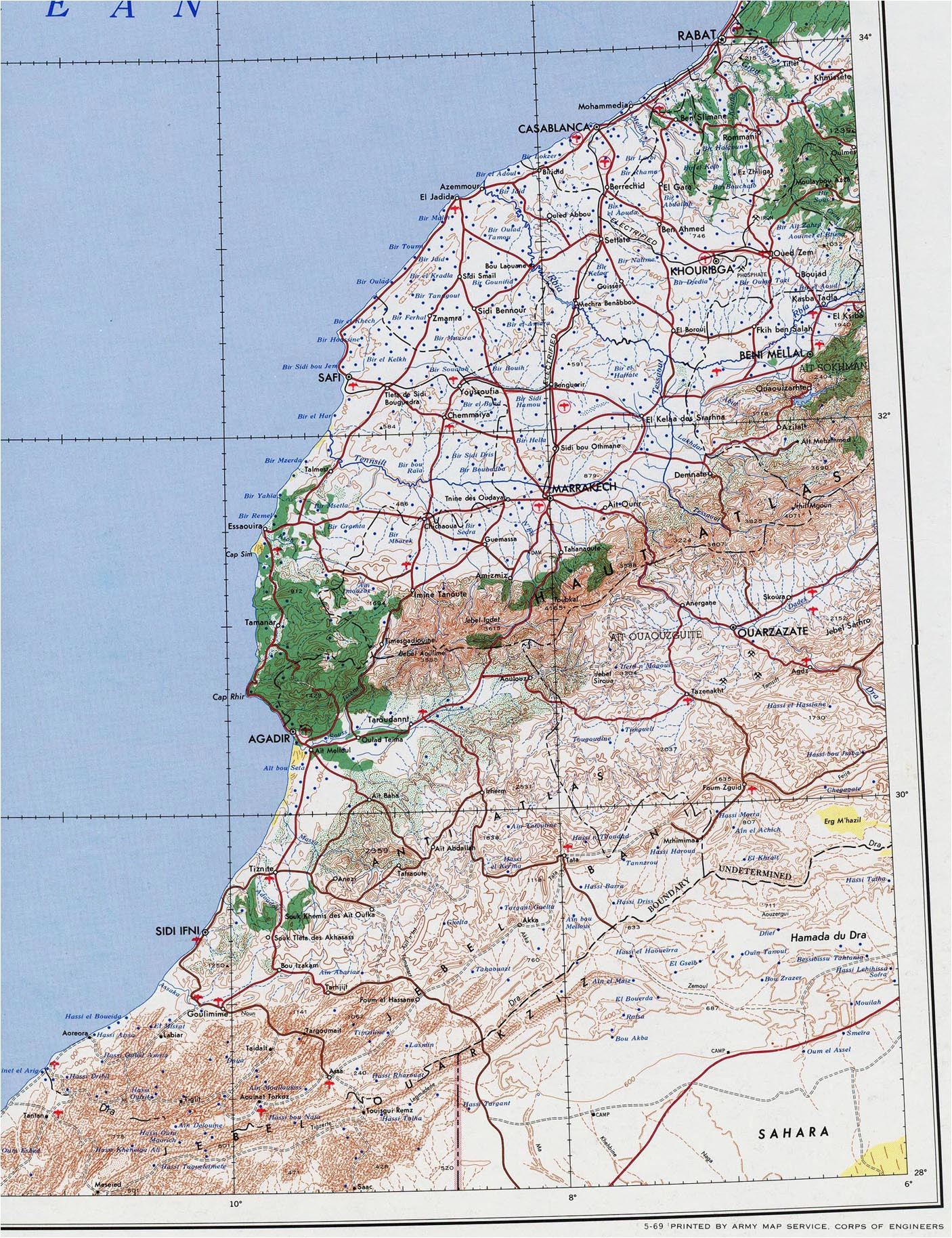 morocco maps perry castaa eda map collection ut library online