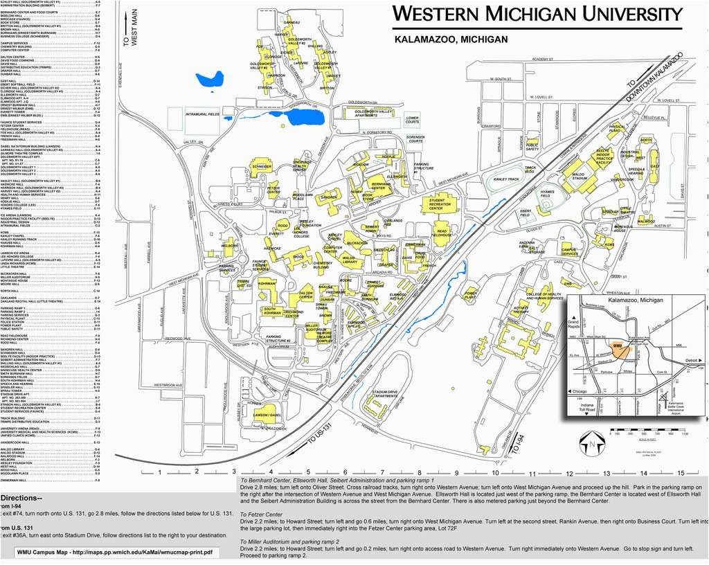 Western Michigan University Campus Map