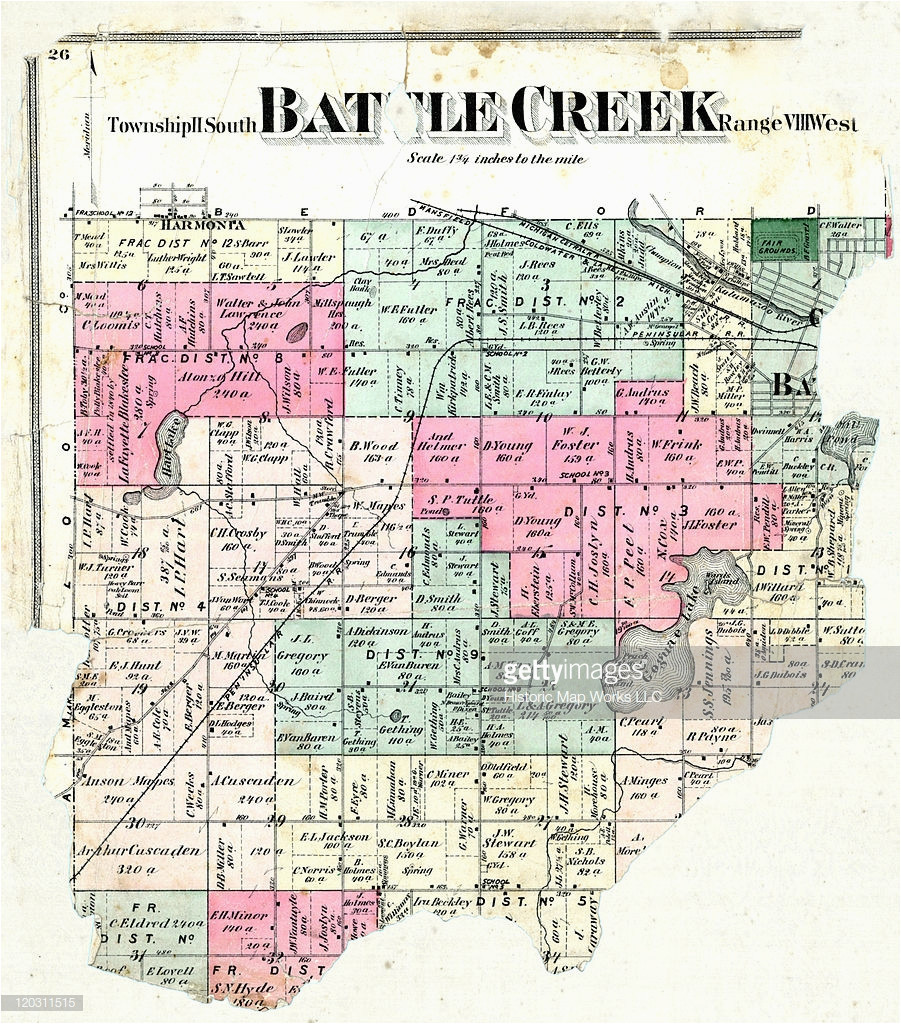 michigan 1873 battle creek township calhoun county stock