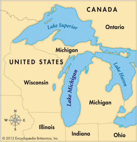image result for map of mi lakes places great lakes map places