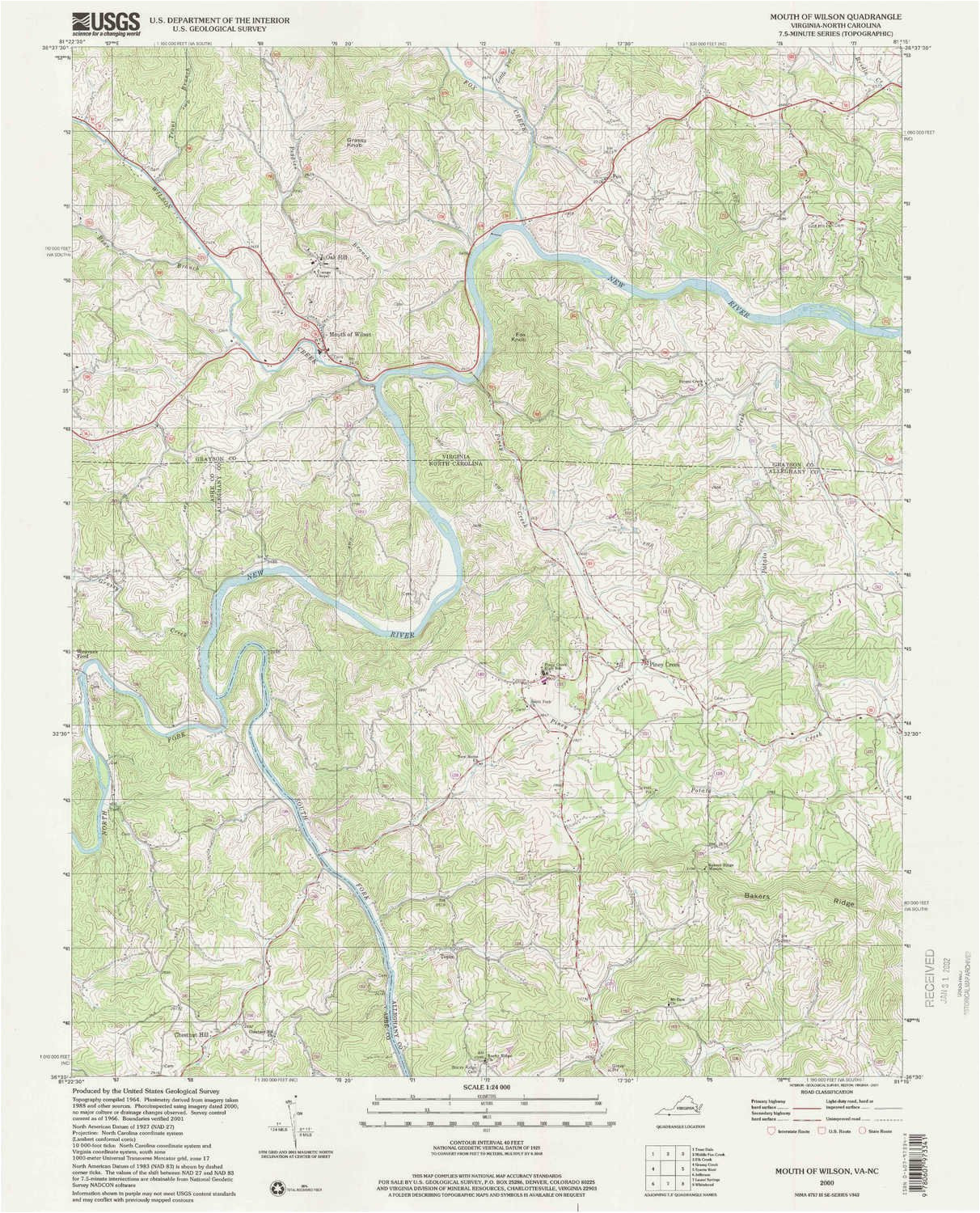 amazon com yellowmaps mouth of wilson va topo map 1 24000 scale