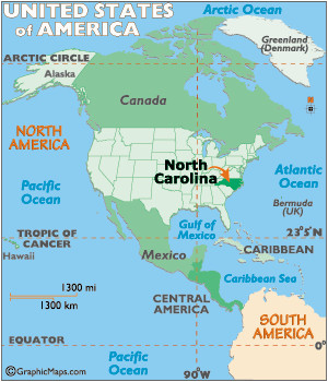 north carolina map geography of north carolina map of north