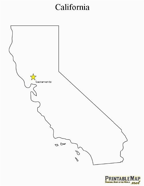 printable state capital map of california for the kids