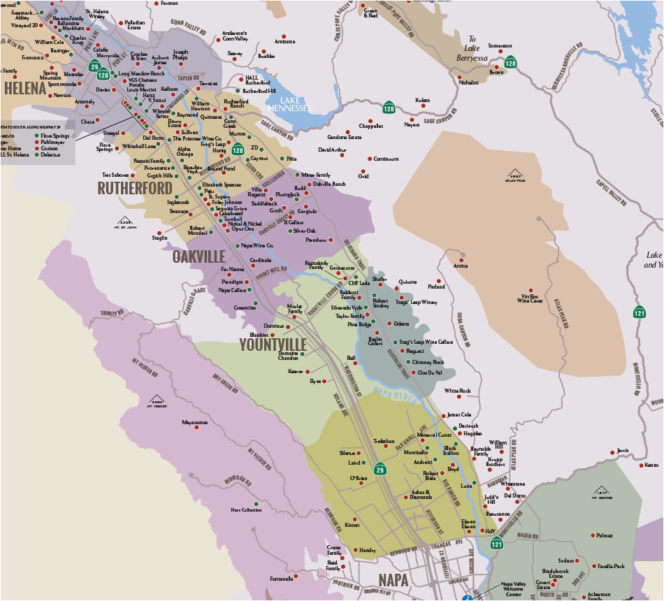napa valley winery map plan your visit to our wineries