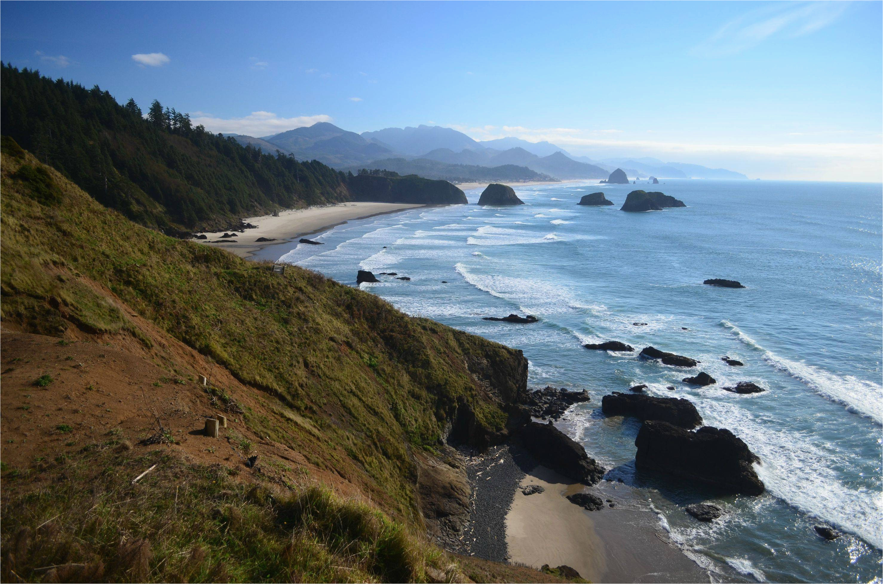 cannon beach taken from ecola point on oregon s northern coast