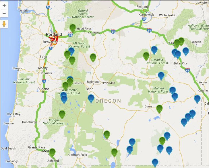 oregon hot springs map oregon discovery