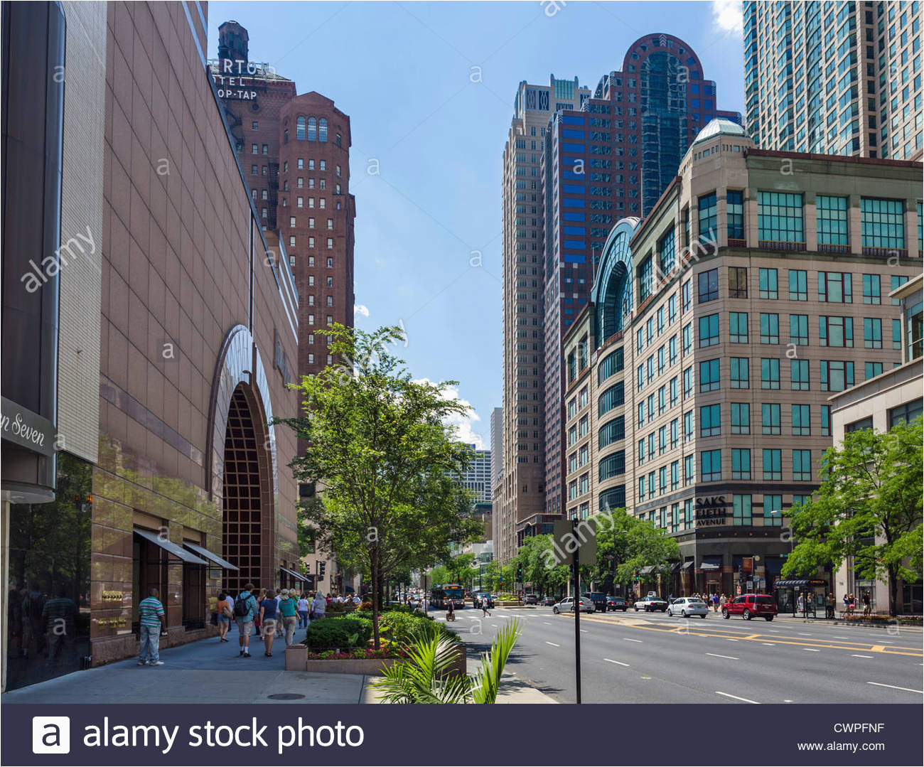 herrliche meile nord michigan avenue chicago stockfotos herrliche