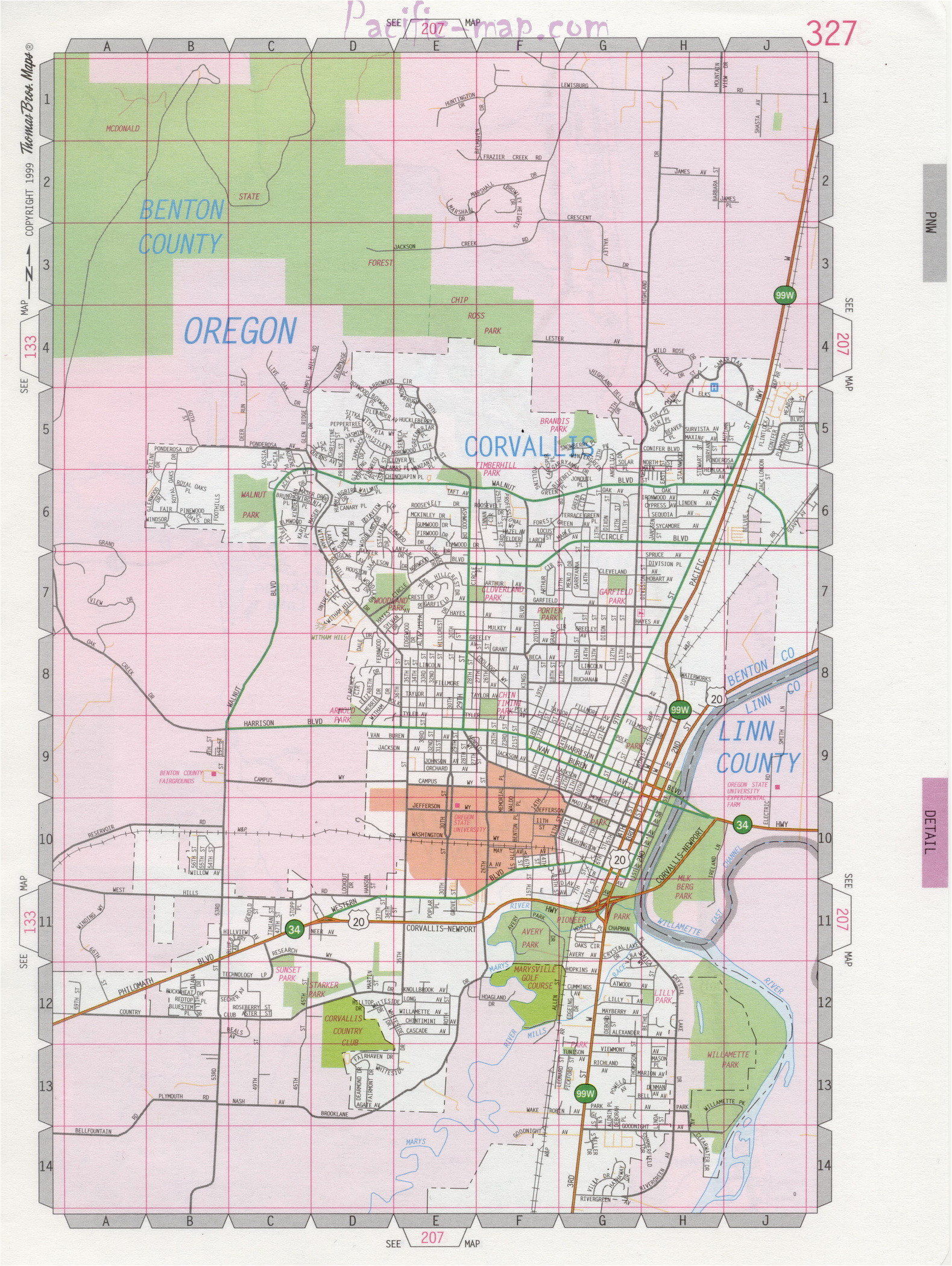 Corvallis Oregon Street Map Secretmuseum