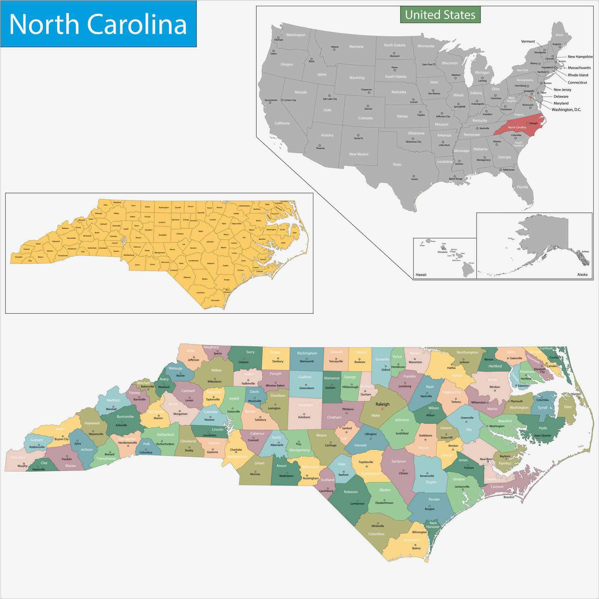 old historical city county and state maps of north carolina