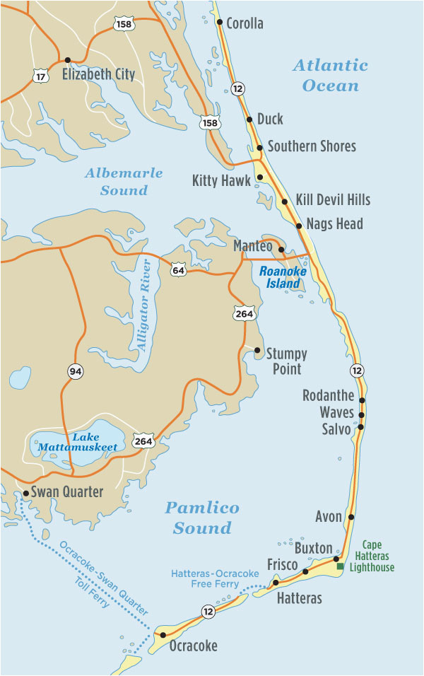 map of outer banks nc outer banks vacation guide cool ideas 20730