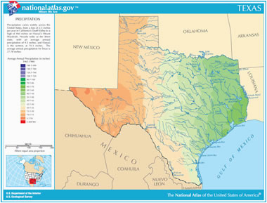 map of texas lakes streams and rivers