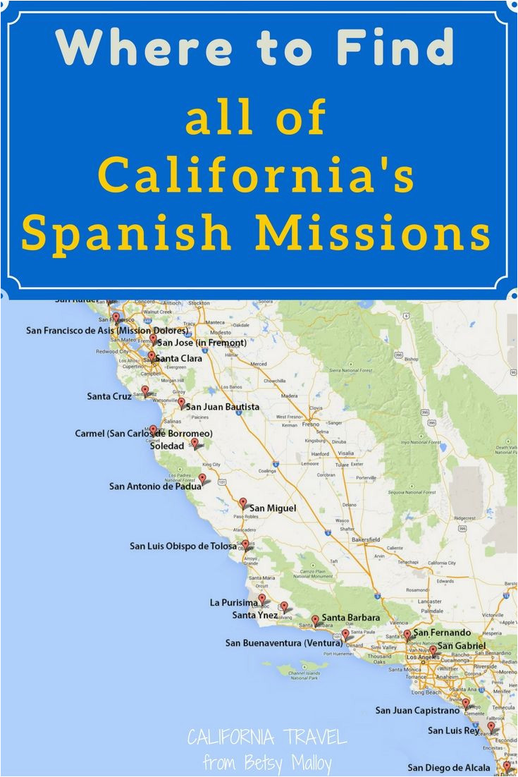 on a mission map of california s historic spanish missions in 2019