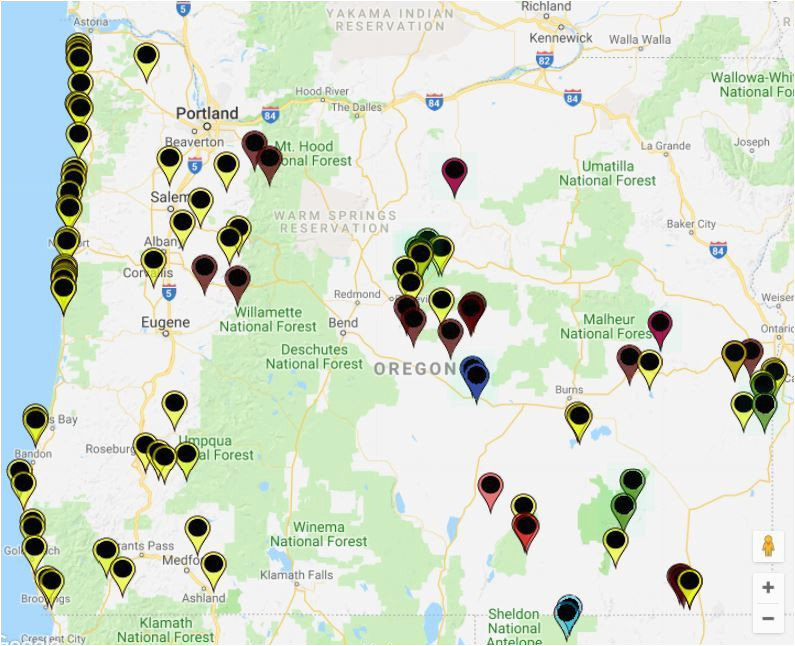 oregon rockhounding map free fee sites oregon discovery