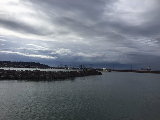 the sky has stared to clear picture of astoria oregon riverwalk