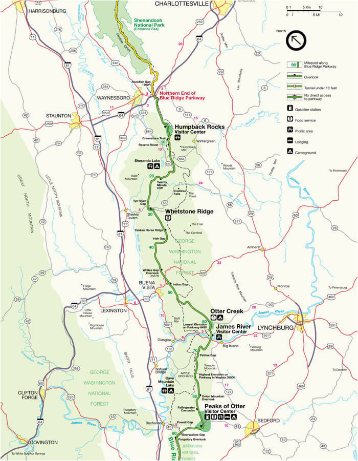 blue ridge parkway maps