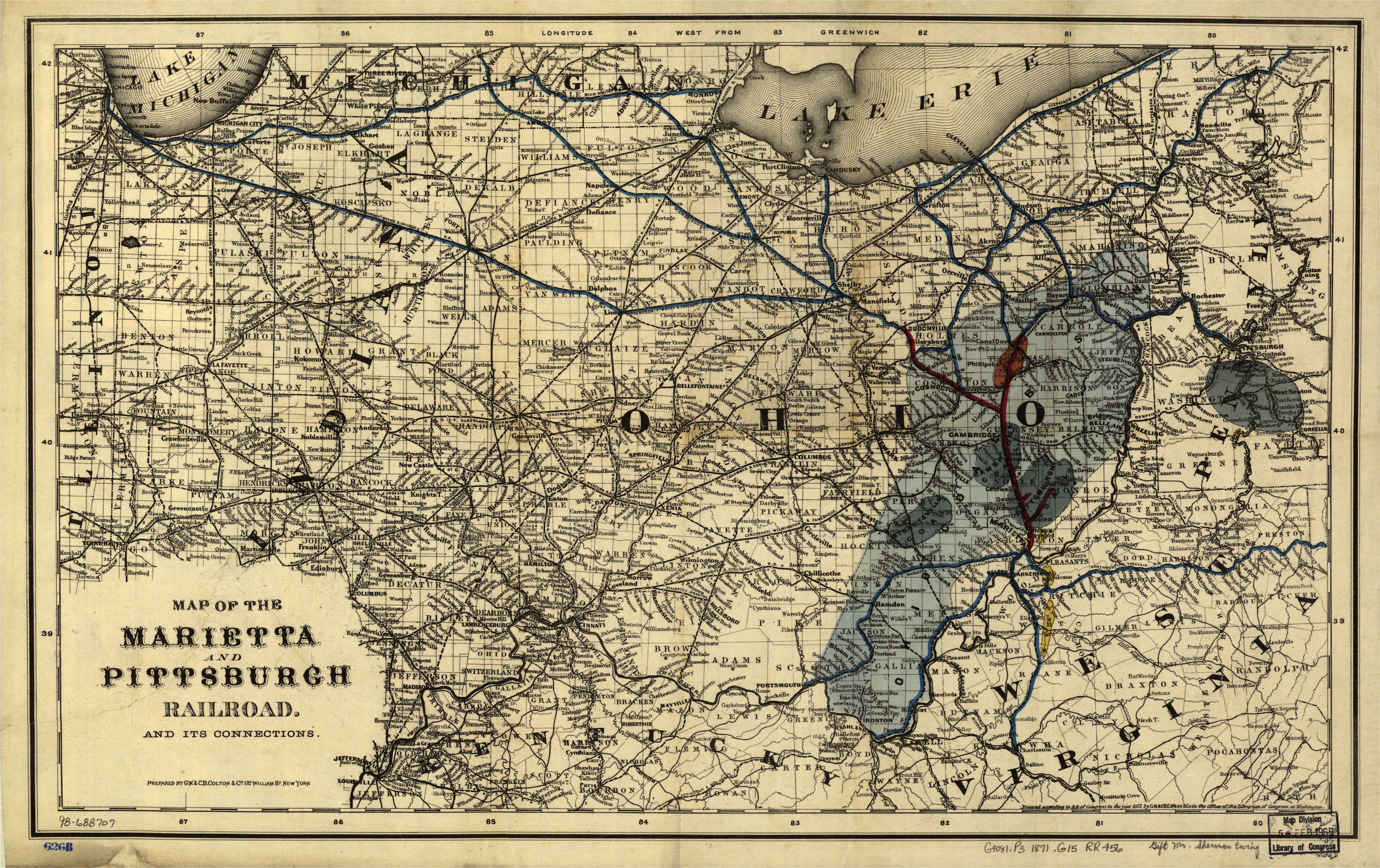 file map of the marietta and pittsburgh railroad and its connections