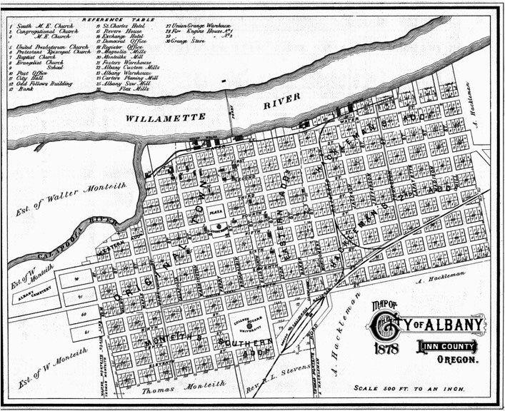 Map Of Albany oregon town Histories More Albany