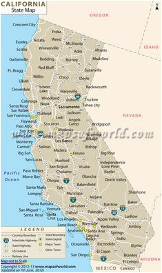 map of major cities of california maps in 2019 california city