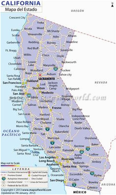 map of major cities of california maps in 2019 california city