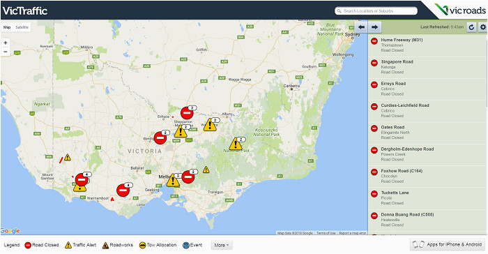 heavy vehicle network maps in victoria vicroads