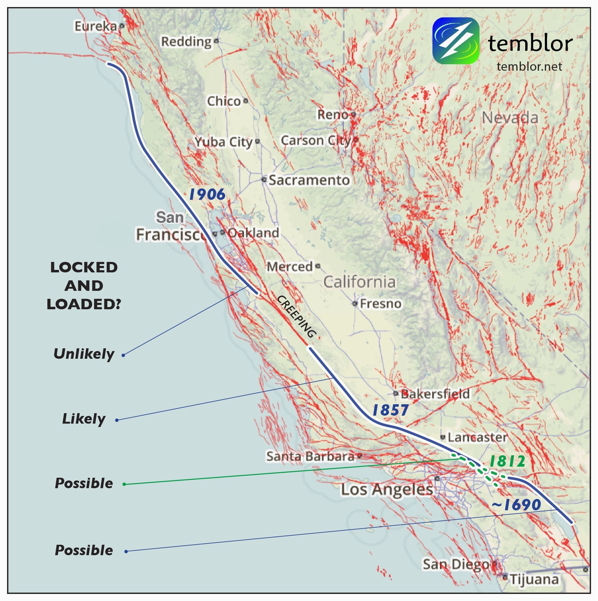 Detailed Map Earthquake Fault Lines Map Usa 081   Map Of California Earthquake Fault Lines Us Map Earthquake Fault Lines Fault Lines Awesome Map San Andreas Of Map Of California Earthquake Fault Lines 