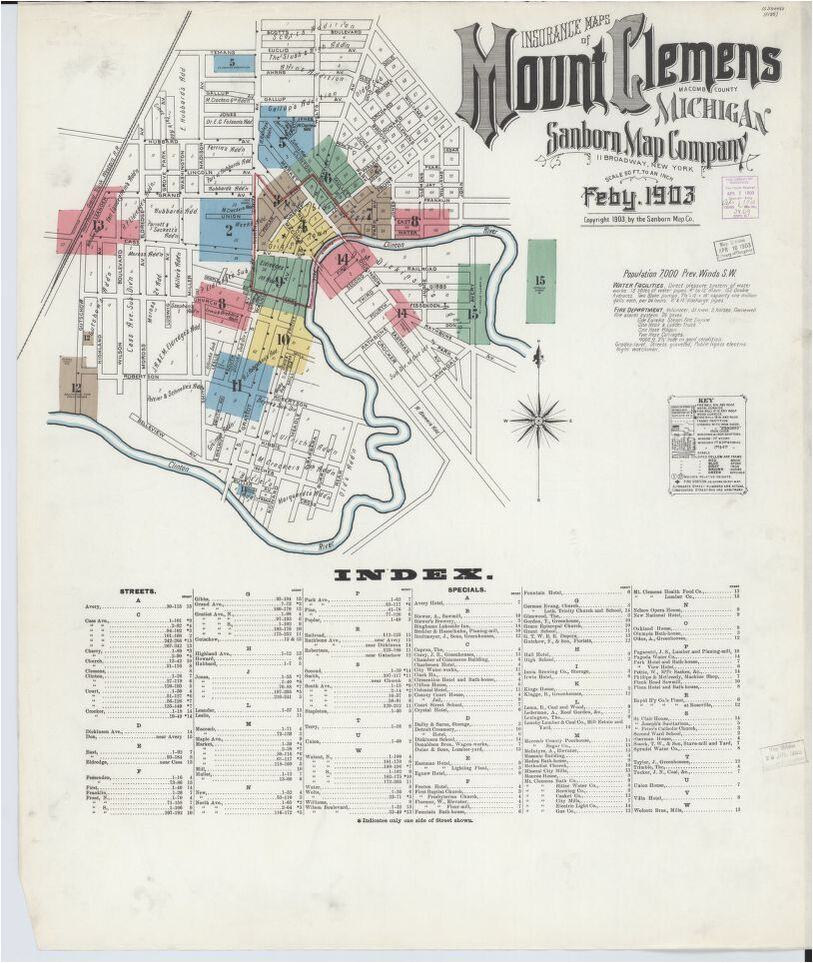 Map Of Mount Clemens Michigan  secretmuseum