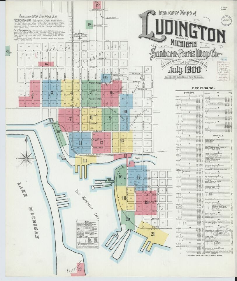 map 1900 to 1909 michigan library of congress