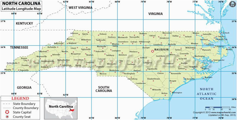 north carolina latitude and longitude map projects to try