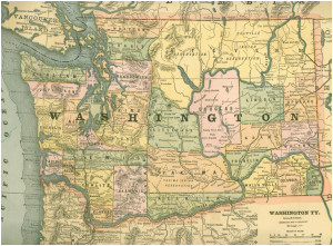 map of washington state from cram s unrivaled atlas of the world