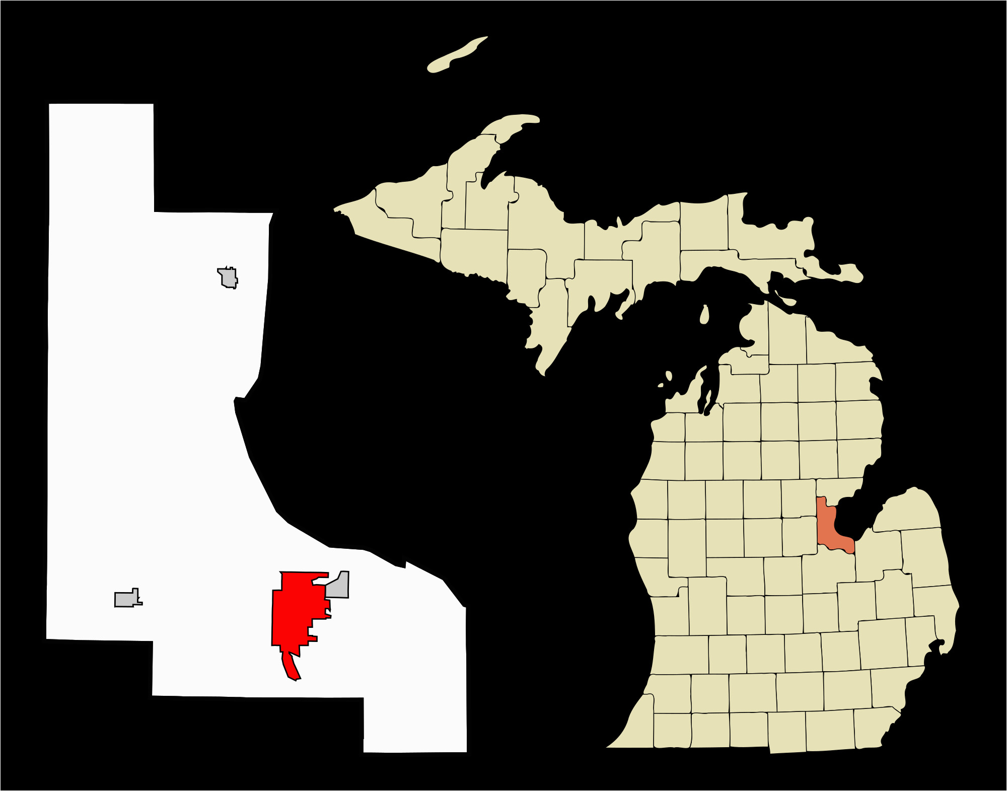 datei bay county michigan incorporated and unincorporated areas bay