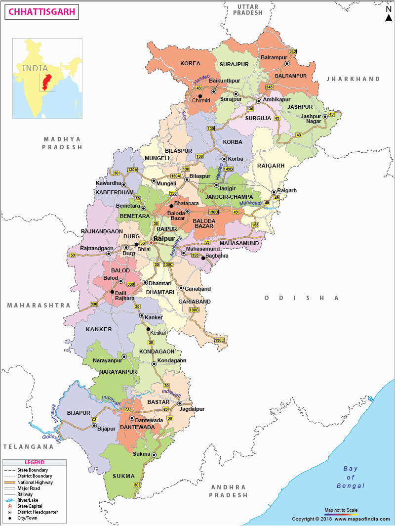chhattisgarh state information and chhattisgarh map