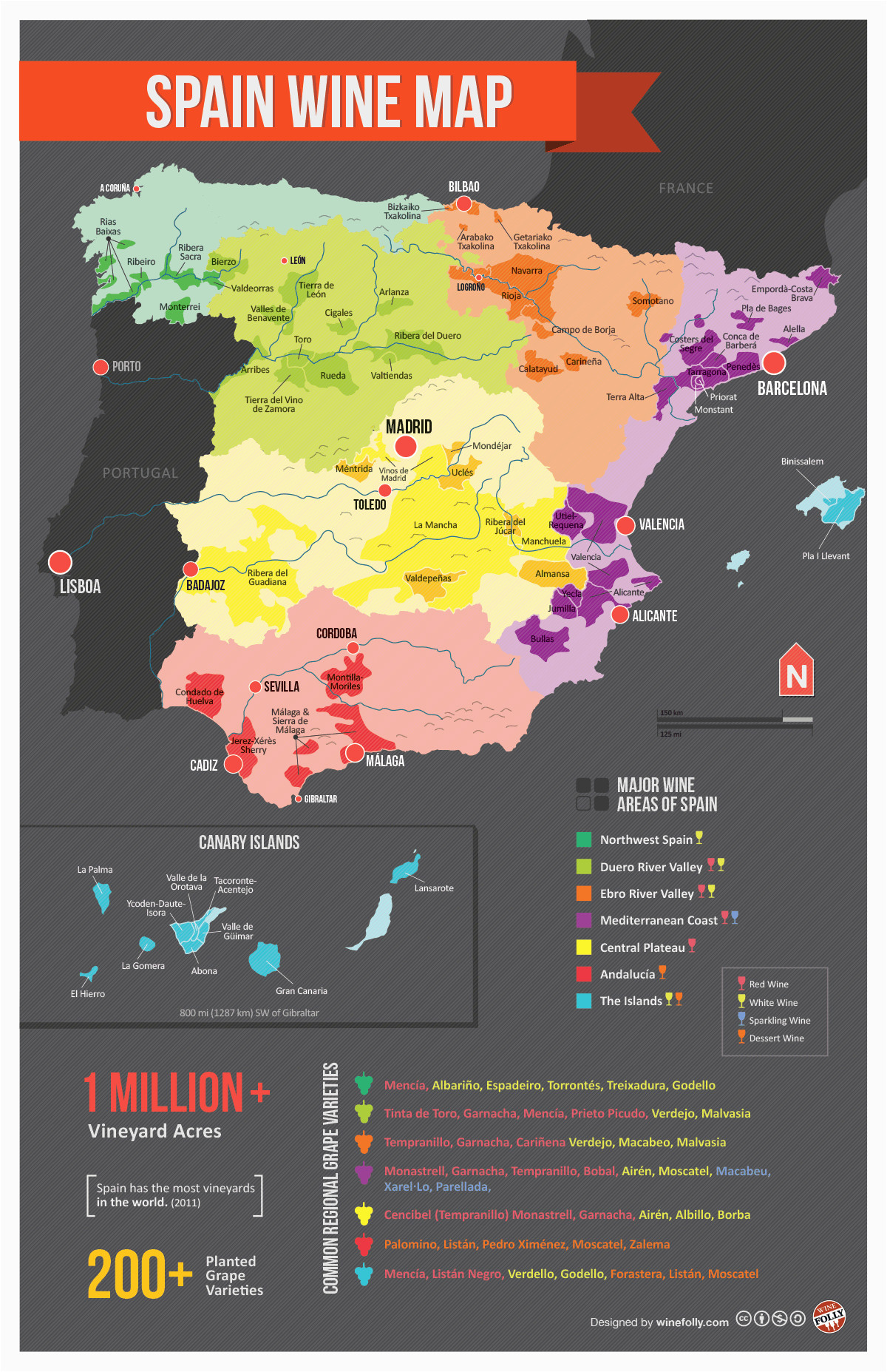 map of spanish wine regions via reddit spain pinterest