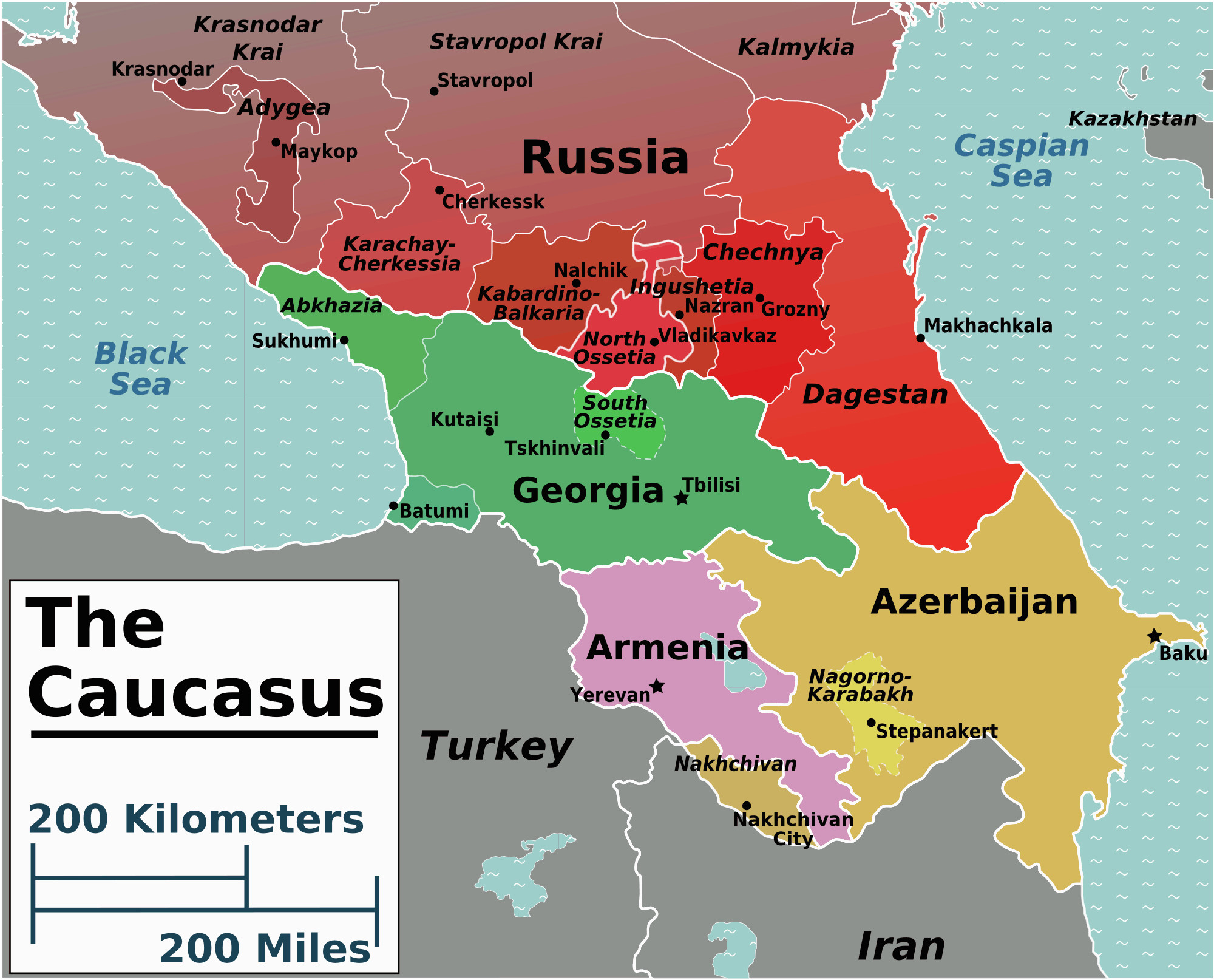 Mountains oregon Map Map Of the Caucasus Armenian Maps Map Caucasus Mountains