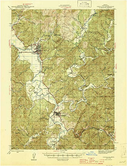 amazon com yellowmaps coquille or topo map 1 62500 scale 15 x 15