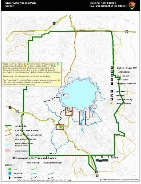 crater lake national park map maps out of state pinterest