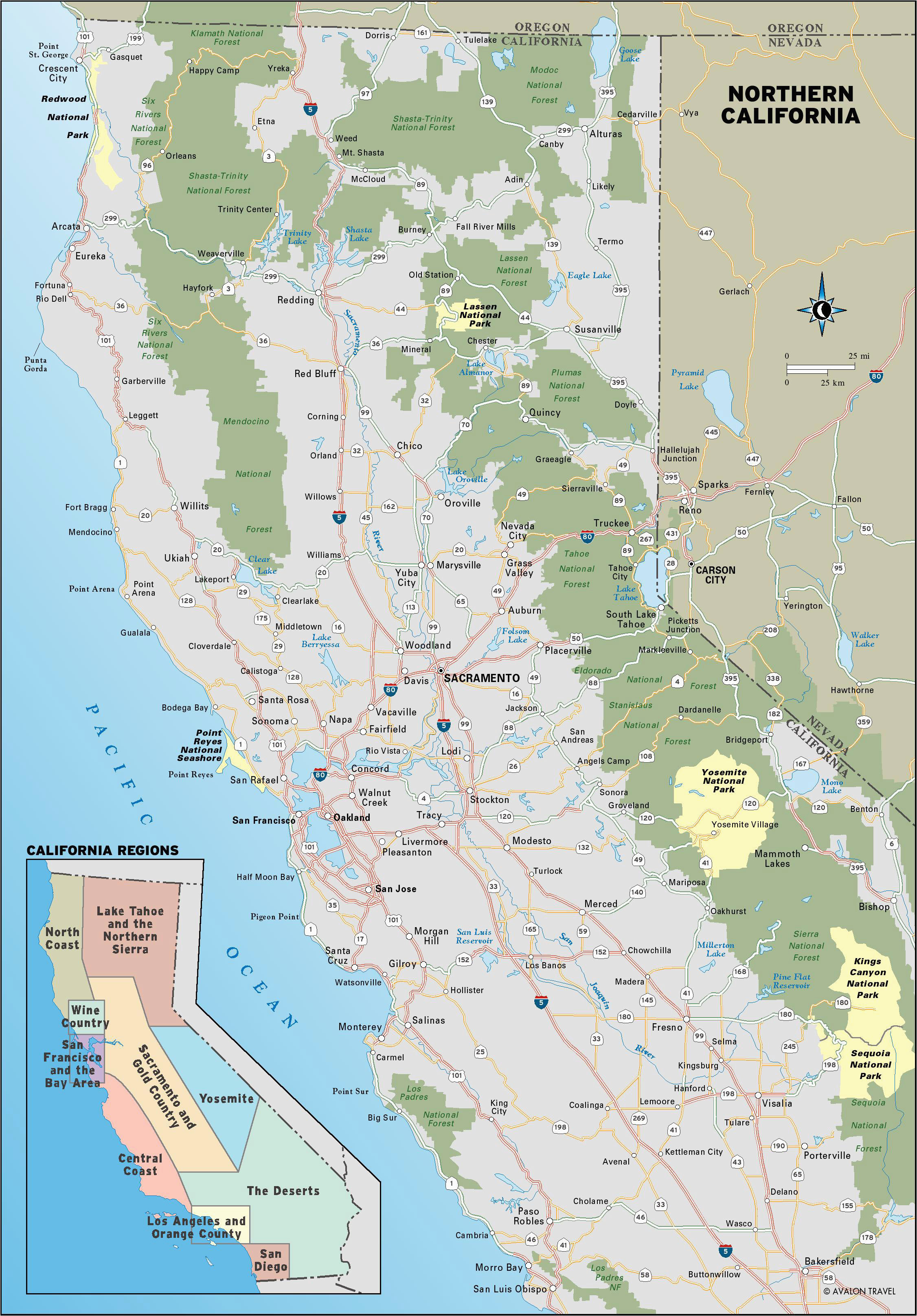 map of oregon and northern california plan a coast road trip with