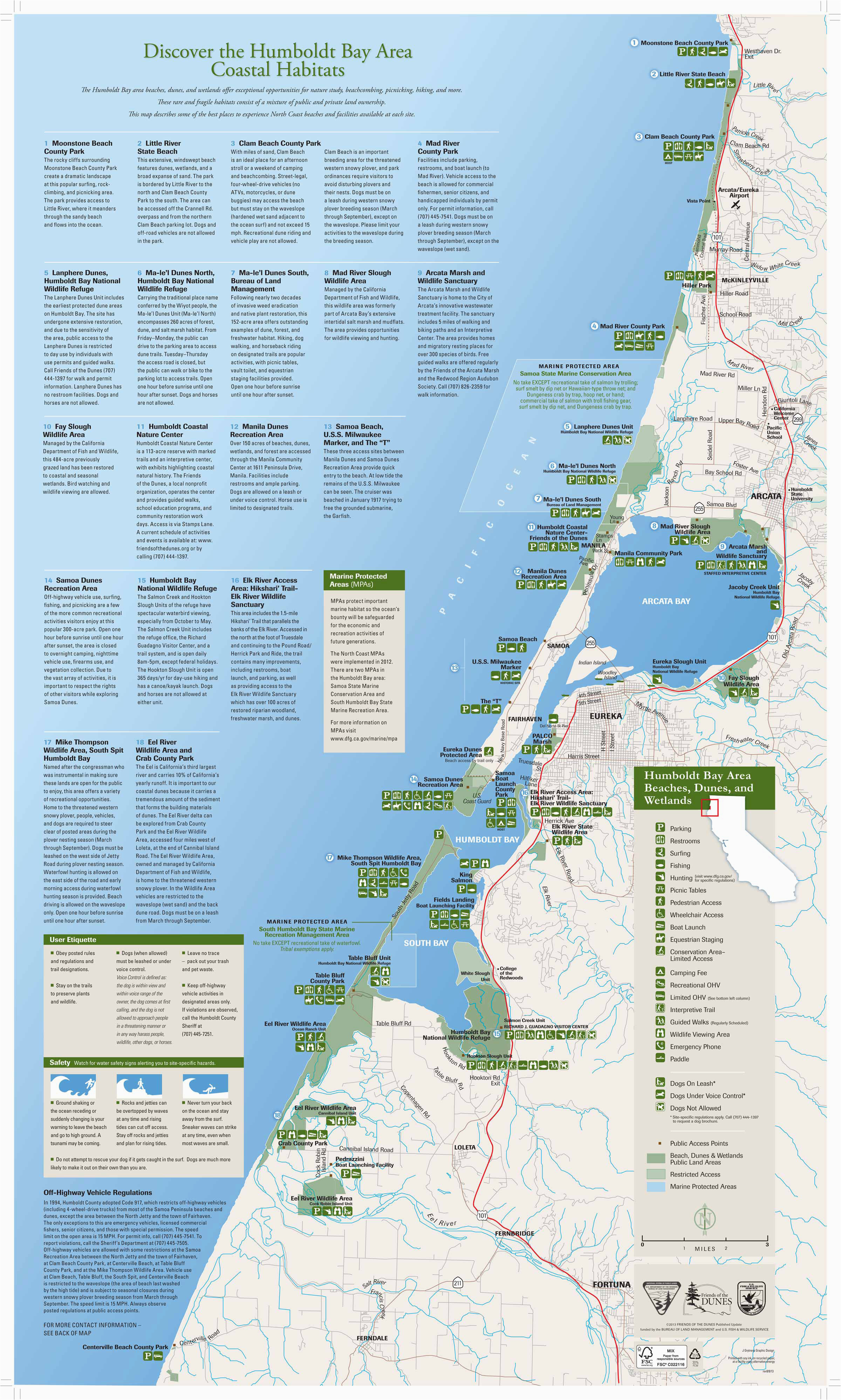 northern california coastline map reference friends of the dunes