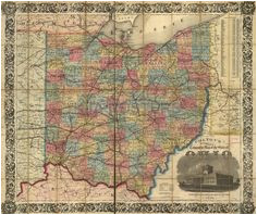 18 best ohio images antique maps old maps antique