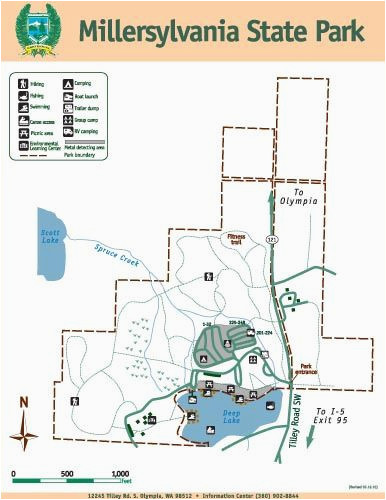 millersylvania state park map places i ve been pinterest state