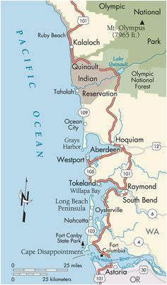 washington and oregon coast map travel places i d love to go
