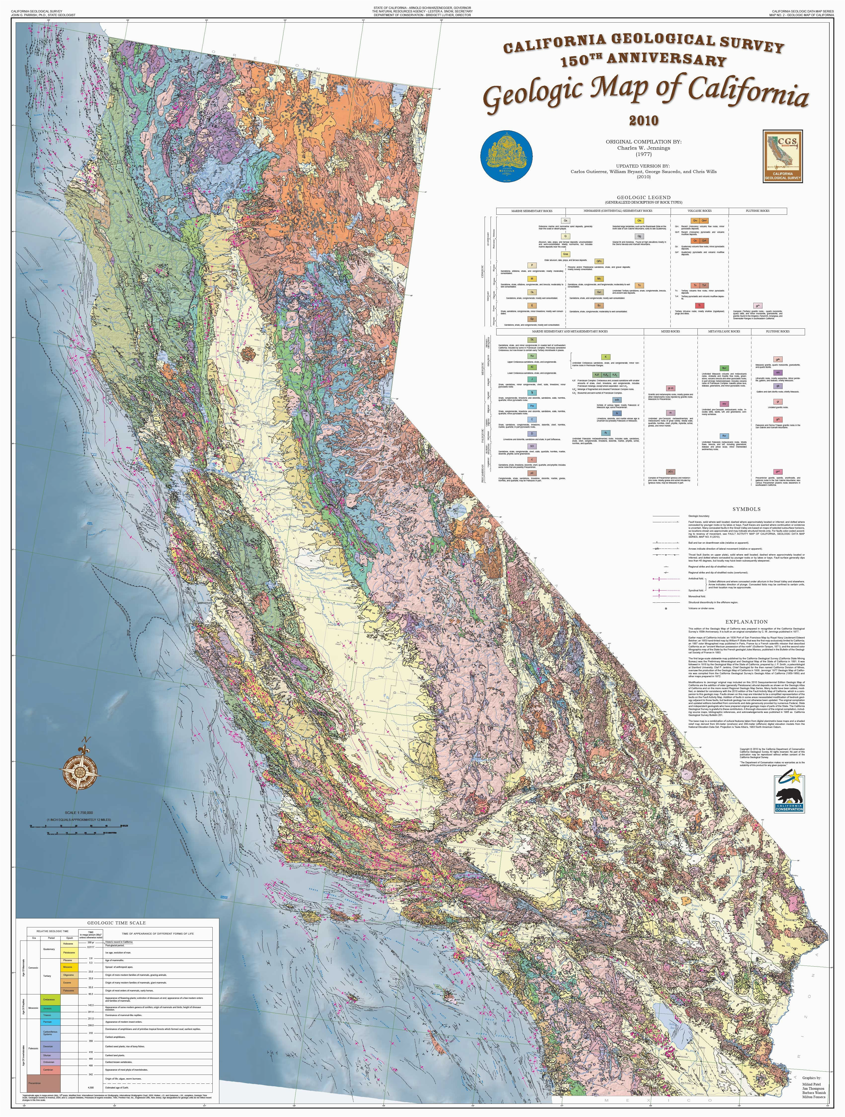 california geological survey 2010 state geologic map of california