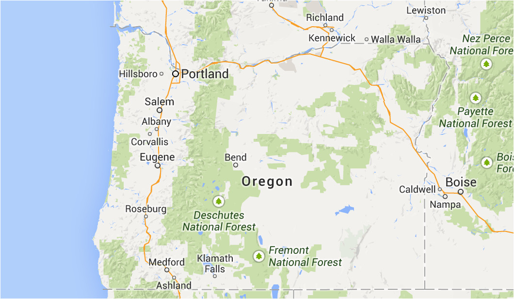 Oregon National forests Map secretmuseum