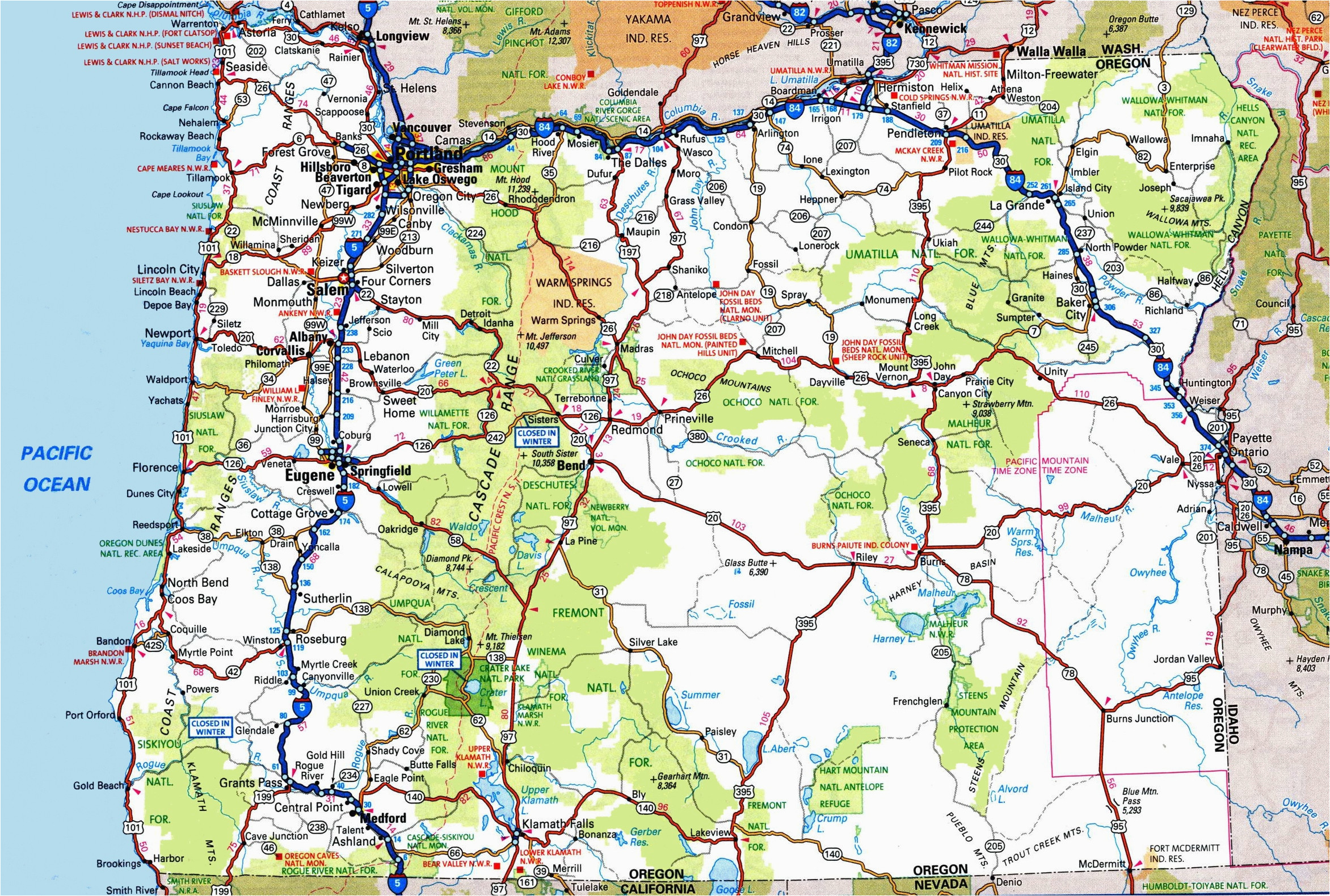 Oregon Road Map Online Secretmuseum