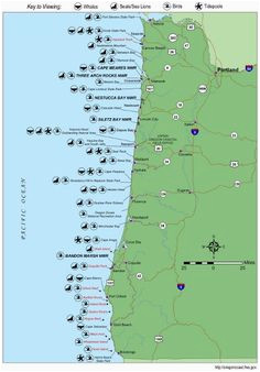 washington and oregon coast map travel places i d love to go