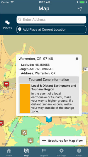 central point oregon map elegant nvs tsunami evacuation on the app