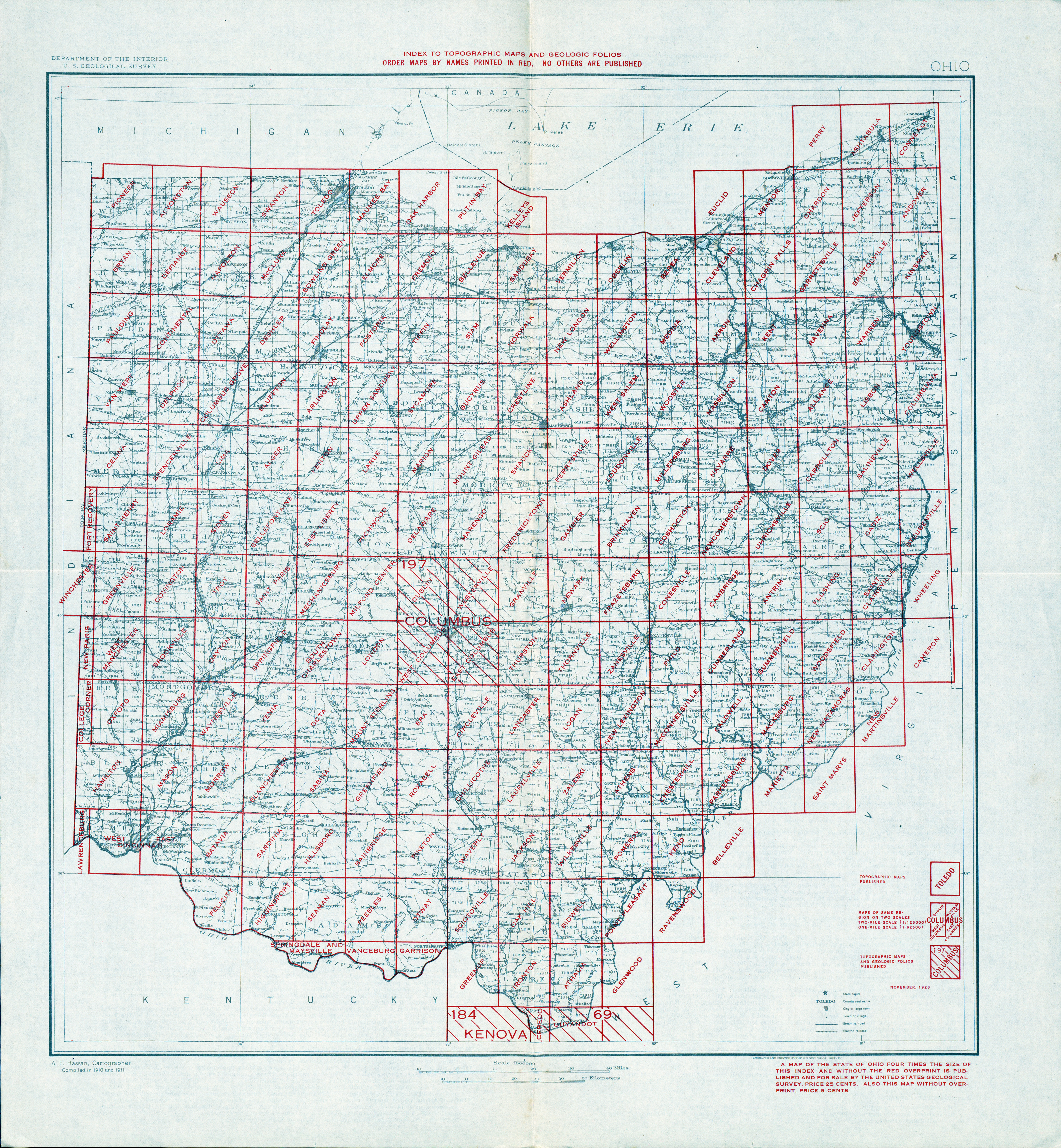 ohio historical topographic maps perry castaa eda map collection