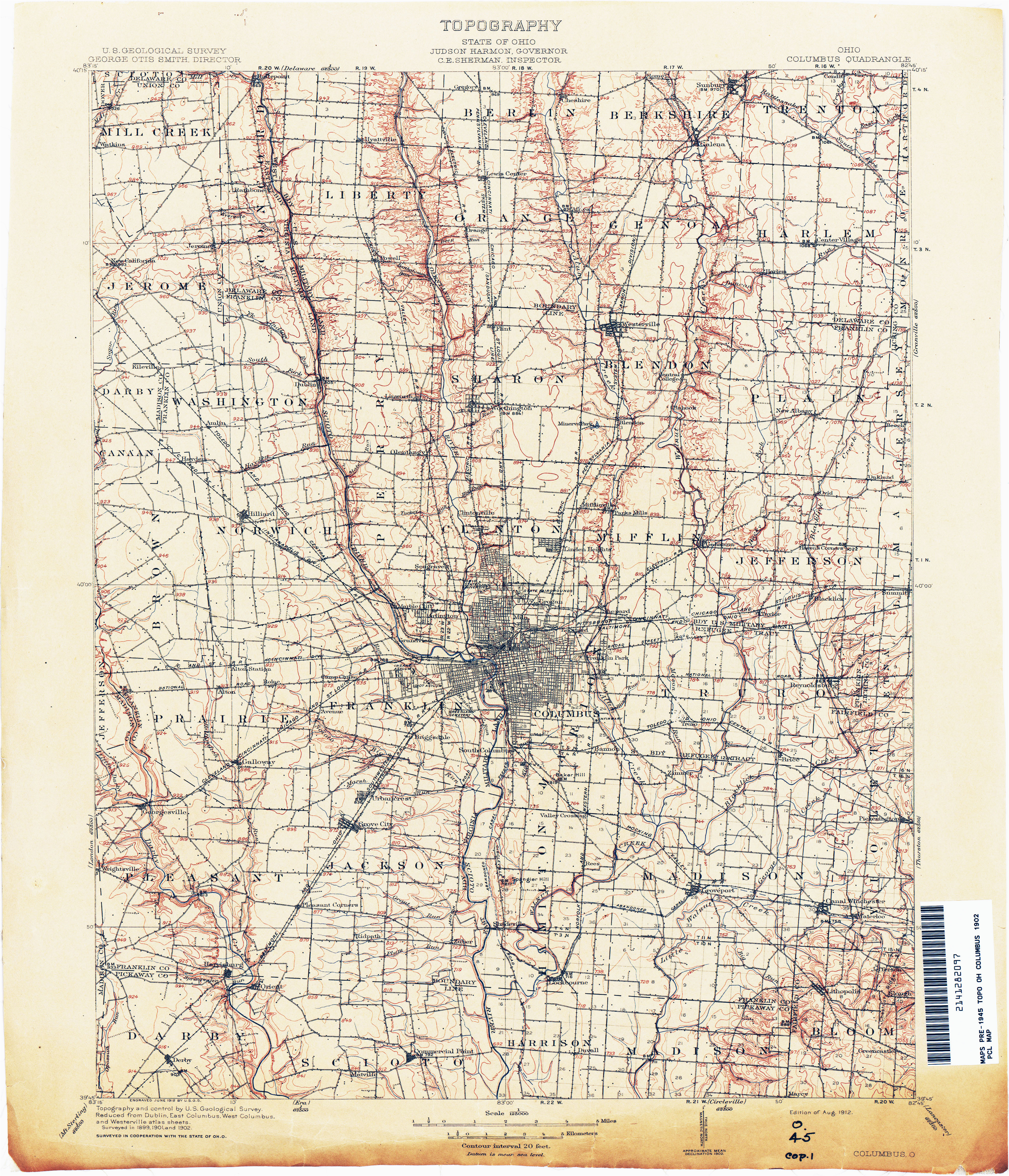 ohio historical topographic maps perry castaa eda map collection