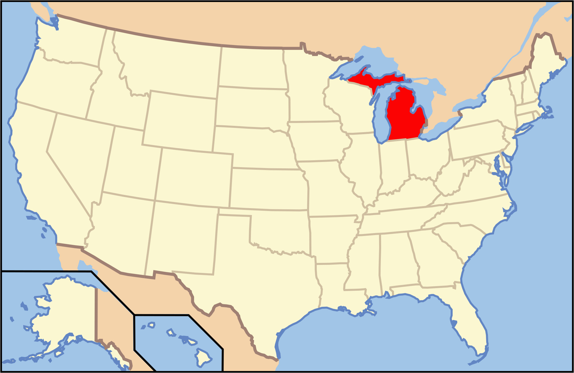 outline of michigan wikipedia