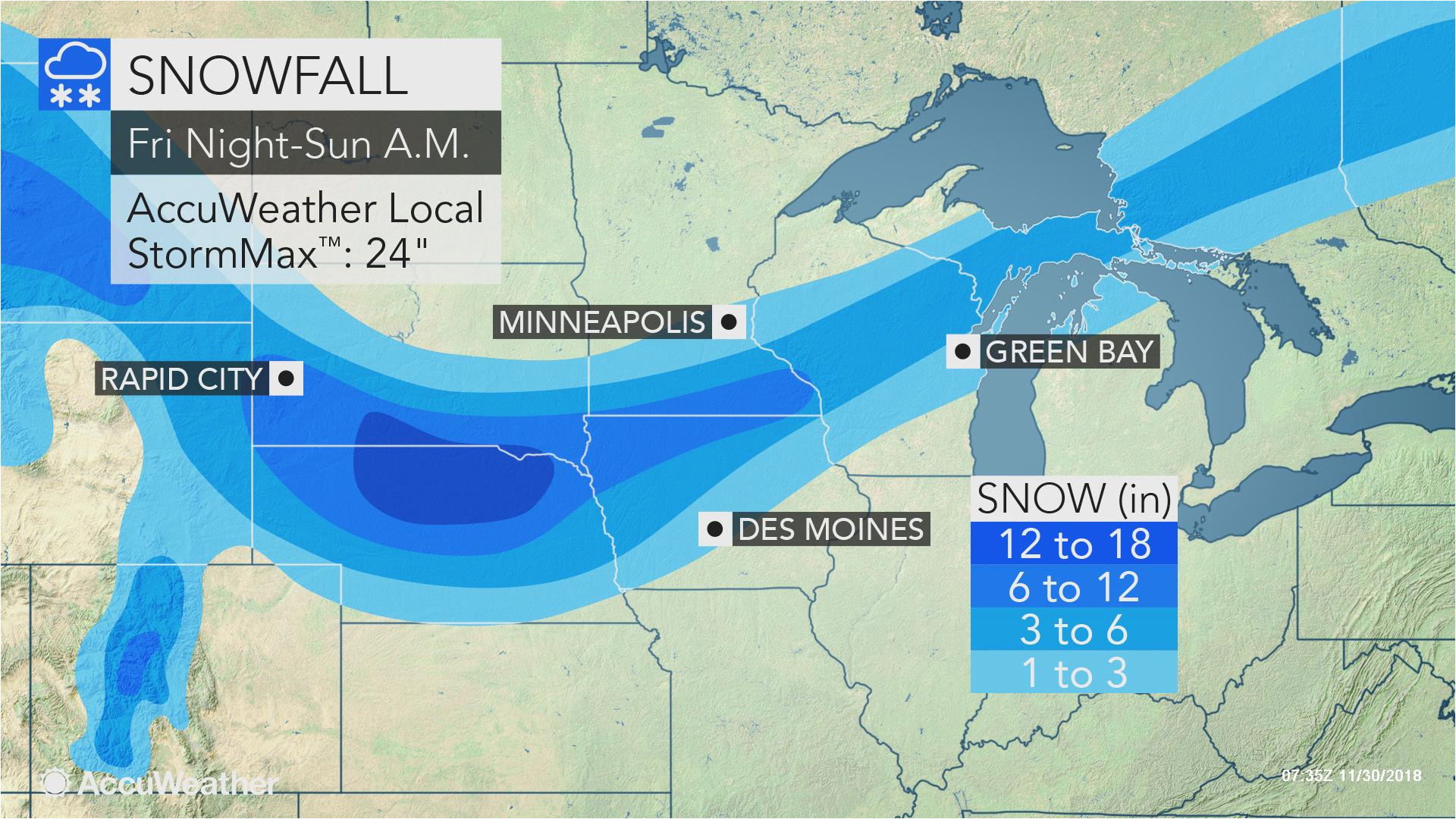 2nd blizzard of season to eye north central us during 1st weekend of
